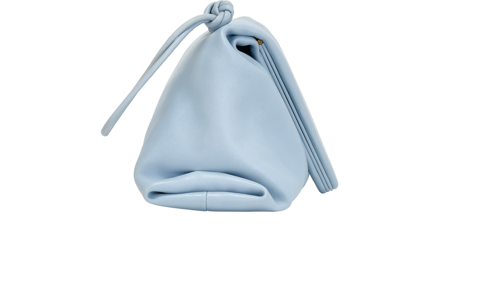 The Trine Clutch, &pound;395, Handbags, Blue, Leather, Side view